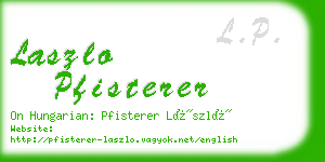 laszlo pfisterer business card